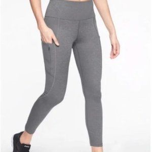Athleta M All In 7/8 Tight Charcoal Gray 210999 Pockets